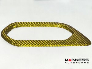 Alfa Romeo Giulia Front Sensor Frame Cover - Carbon Fiber - Quadrifoglio - Yellow Candy